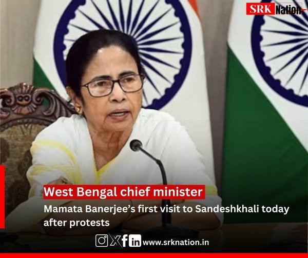 West Bengal chief minister Mamata Banerjee’s first visit to Sandeshkhali today after protests