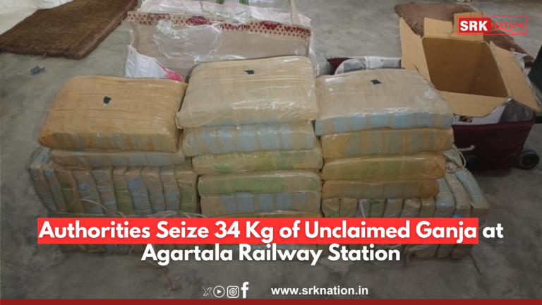 Authorities Seize 34 Kg of Unclaimed Ganja at Agartala Railway Station