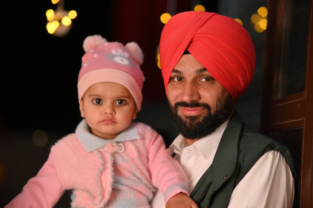 Heartwarming father and daughter portrait captured in Barnala, India.