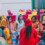 A vibrant festival scene in Delhi, showcasing traditional Indian culture and celebration.