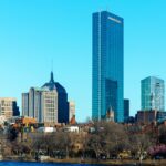 Stunning view of Boston's skyline featuring the iconic John Hancock Tower and modern architecture.