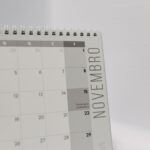 Close-up image of a November calendar page, featuring a minimalist design.