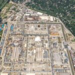 An aerial shot of the Rooppur Nuclear Power Plant under construction in Bangladesh.