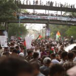 Large pro Palestine rally in Dhaka, Bangladesh reflecting solidarity and activism.