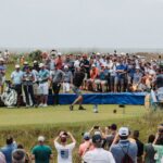 Professional golf tournament with large audience on Kiawah Island, SC.