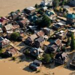 Drone captures devastating flooding in a rural village in Kashmir.