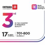 Chitkara University Ranks 3rd in India for Research Quality in THE World University Rankings 2027